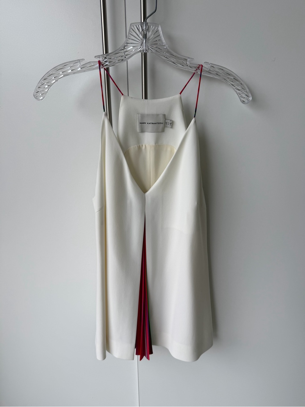Mary Katrantzou white blouse with rainbow detail